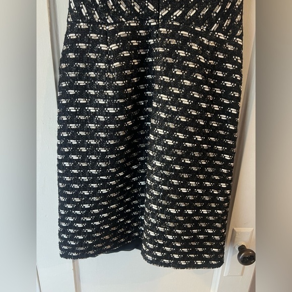 Giambattista Valli Metallic Stripe Tweed Knee-Length Dress 44 - Picture 8 of 15